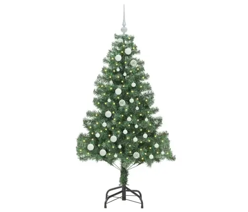 Ziemassvētku Eglīte Su 150 Led Ar Statīvu Zaļa 150 Cm Pvc Vidaxl