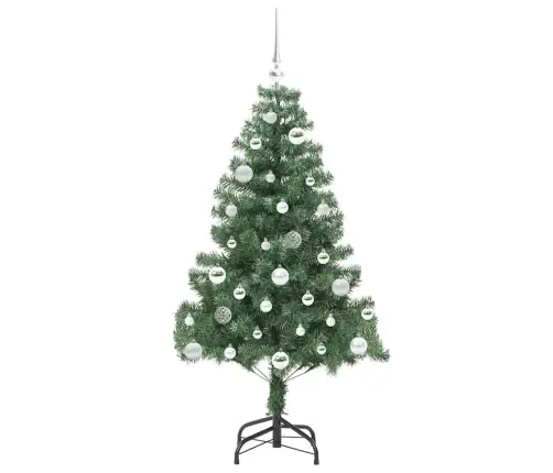 Jõulupuu Koos 150 Led-Iga Koos Alusega Roheline 150 Cm Pvc Jõulupuu Koos 150 Led-Iga Koos Alusega Roheline 150 Cm Pvc