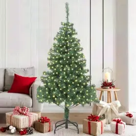 Ziemassvētku Eglīte Su 300 Led Ar Statīvu Zaļa 180 Cm Pvc Vidaxl