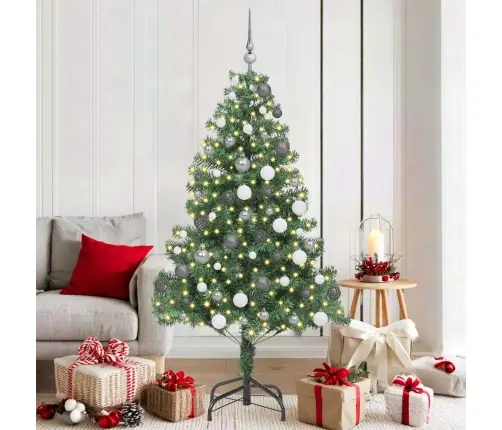 Jõulupuu Koos 300 Led-Iga Koos Alusega Roheline 180 Cm Pvc Jõulupuu Koos 300 Led-Iga Koos Alusega Roheline 180 Cm Pvc