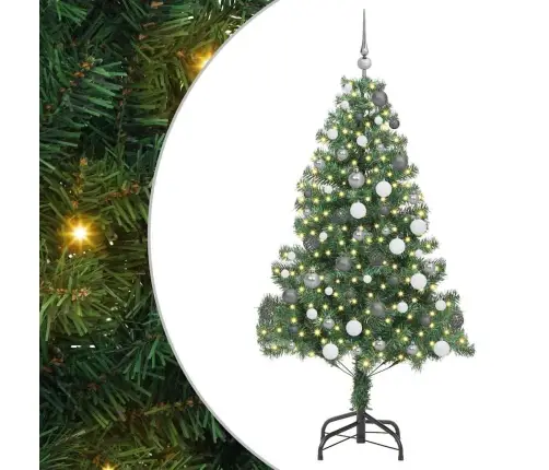 Jõulupuu Koos 300 Led-Iga Koos Alusega Roheline 180 Cm Pvc Jõulupuu Koos 300 Led-Iga Koos Alusega Roheline 180 Cm Pvc