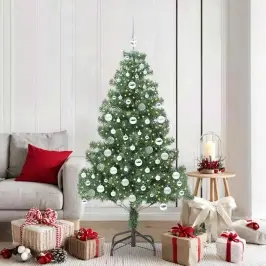 Jõulupuu Koos 300 Led-Iga Koos Alusega Roheline 180 Cm Pvc