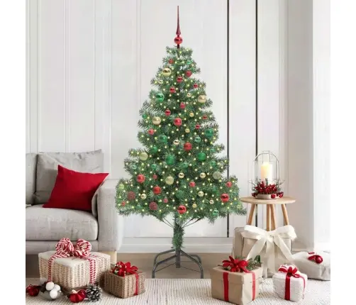 Ziemassvētku Eglīte Su 300 Led Ar Statīvu Zaļa 180 Cm Pvc Vidaxl