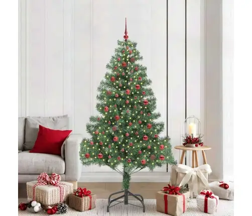 Ziemassvētku Eglīte Su 300 Led Ar Statīvu Zaļa 210 Cm Pvc Vidaxl