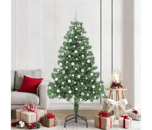 Ziemassvētku Eglīte Su 300 Led Ar Statīvu Zaļa 210 Cm Pvc Vidaxl