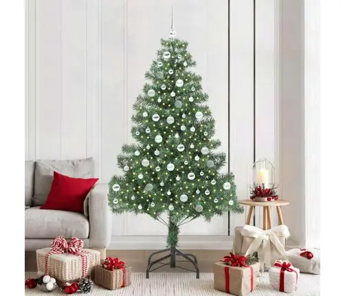 Ziemassvētku Eglīte Su 300 Led Ar Statīvu Zaļa 210 Cm Pvc Vidaxl