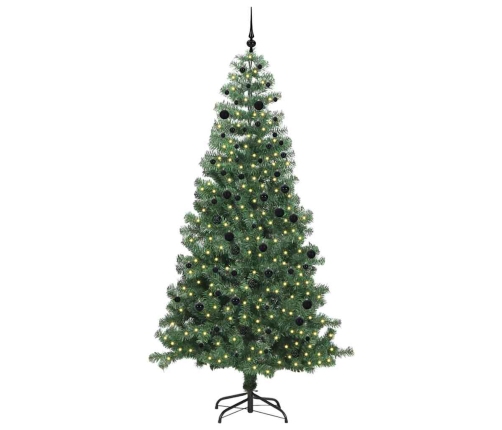 Ziemassvētku Eglīte Su 300 Led Ar Statīvu Zaļa 240 Cm Pvc Vidaxl