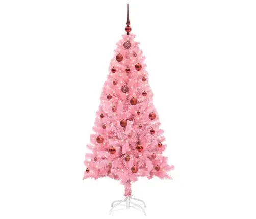 Ziemassvētku Eglīte Su 150 Led Ar Statīvu Rozā 150 Cm Pvc Vidaxl Ziemassvētku Eglīte Su 150 Led Ar Statīvu Rozā 150 Cm Pvc Vidaxl