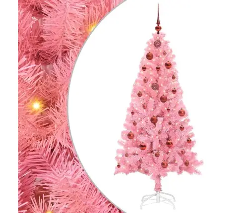 Ziemassvētku Eglīte Su 150 Led Ar Statīvu Rozā 150 Cm Pvc Vidaxl Ziemassvētku Eglīte Su 150 Led Ar Statīvu Rozā 150 Cm Pvc Vidaxl