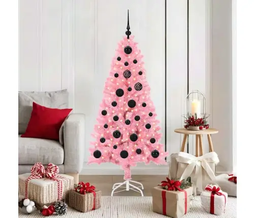 Jõulupuu Koos 150 Led-Iga Koos Alusega Roosa 150 Cm Pvc Jõulupuu Koos 150 Led-Iga Koos Alusega Roosa 150 Cm Pvc