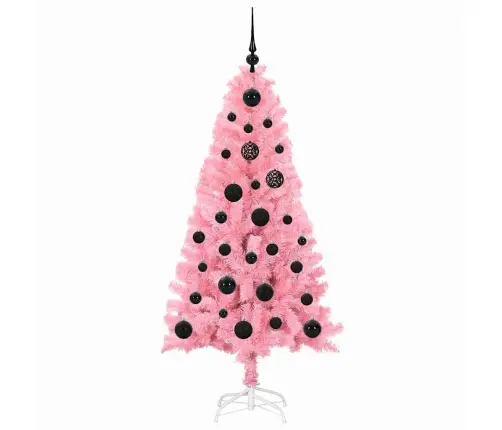 Jõulupuu Koos 150 Led-Iga Koos Alusega Roosa 150 Cm Pvc Jõulupuu Koos 150 Led-Iga Koos Alusega Roosa 150 Cm Pvc