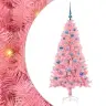 Jõulupuu Koos 150 Led-Iga Koos Alusega Roosa 150 Cm Pvc
