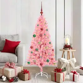 Ziemassvētku Eglīte Su 150 Led Ar Statīvu Rozā 150 Cm Pvc Vidaxl Ziemassvētku Eglīte Su 150 Led Ar Statīvu Rozā 150 Cm Pvc Vidaxl