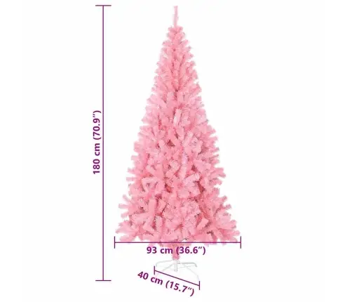 Jõulupuu Koos 300 Led-Iga Koos Alusega Roosa 180 Cm Pvc Jõulupuu Koos 300 Led-Iga Koos Alusega Roosa 180 Cm Pvc