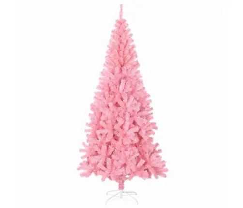 Ziemassvētku Eglīte Su 300 Led Ar Statīvu Rozā 210 Cm Pvc Vidaxl