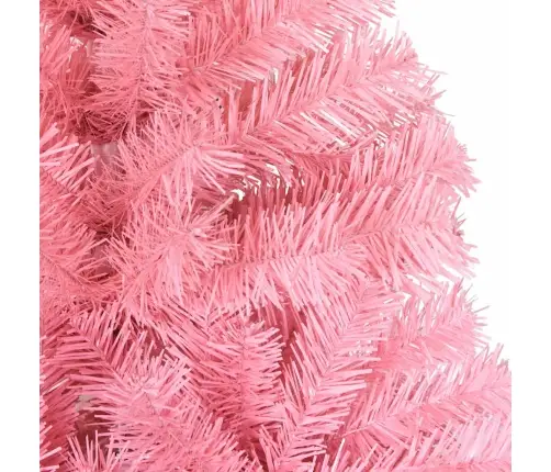 Ziemassvētku Eglīte Su 300 Led Ar Statīvu Rozā 210 Cm Pvc Vidaxl