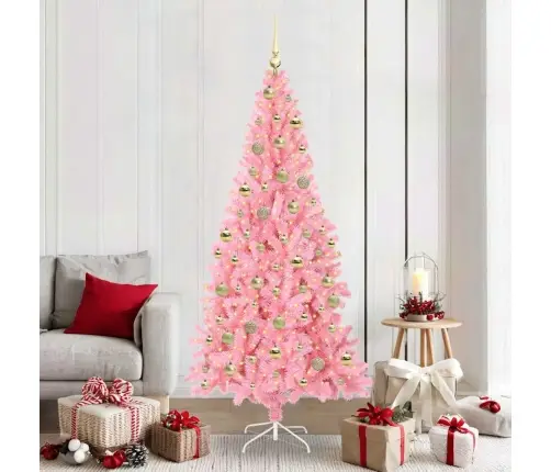 Jõulupuu Koos 300 Led-Iga Koos Alusega Roosa 210 Cm Pvc Jõulupuu Koos 300 Led-Iga Koos Alusega Roosa 210 Cm Pvc