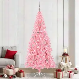 Kalėdų Eglutė Su 300 Led S Stovu Rožinė 240 Cm Pvc
