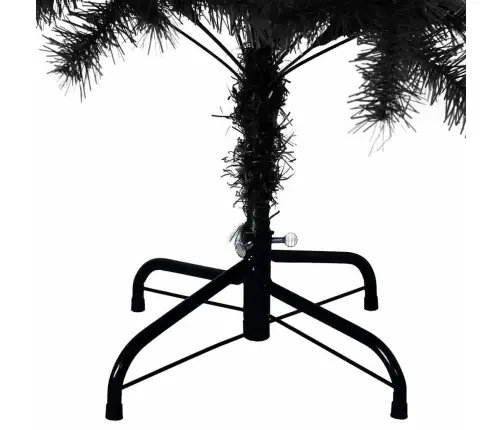 Jõulupuu Koos 150 Led-Iga Koos Alusega Must 120 Cm Pvc
