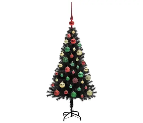 Ziemassvētku Eglīte Su 150 Led Ar Statīvu Melna 120 Cm Pvc Vidaxl