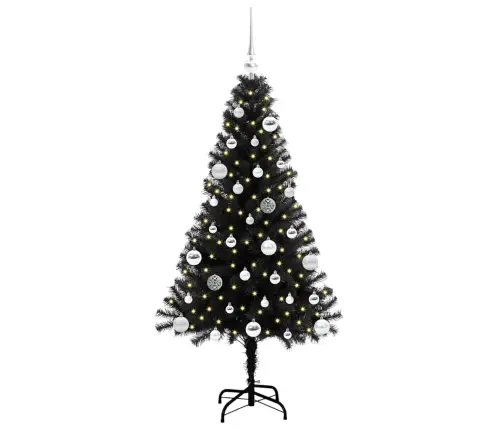 Ziemassvētku Eglīte Su 150 Led Ar Statīvu Melna 150 Cm Pvc Vidaxl Ziemassvētku Eglīte Su 150 Led Ar Statīvu Melna 150 Cm Pvc Vidaxl