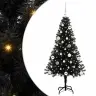 Ziemassvētku Eglīte Su 150 Led Ar Statīvu Melna 150 Cm Pvc Vidaxl Ziemassvētku Eglīte Su 150 Led Ar Statīvu Melna 150 Cm Pvc Vidaxl