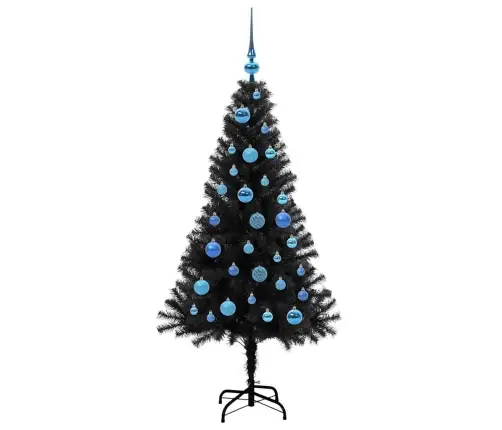 Ziemassvētku Eglīte Su 150 Led Ar Statīvu Melna 150 Cm Pvc Vidaxl Ziemassvētku Eglīte Su 150 Led Ar Statīvu Melna 150 Cm Pvc Vidaxl