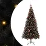 Ziemassvētku Eglīte Su 300 Led Ar Statīvu Melna 180 Cm Pvc Vidaxl