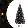 Jõulupuu Koos 300 Led-Iga Koos Alusega Must 180 Cm Pvc