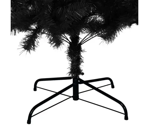 Ziemassvētku Eglīte Su 300 Led Ar Statīvu Melna 210 Cm Pvc Vidaxl