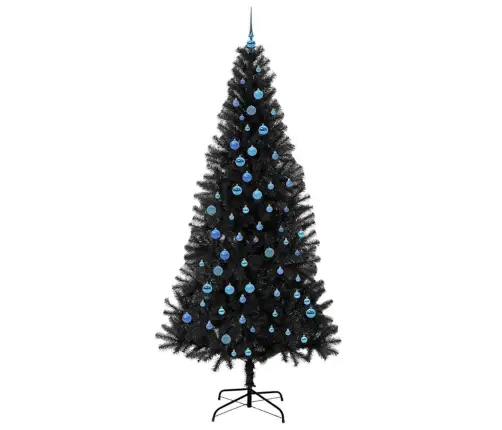 Ziemassvētku Eglīte Su 300 Led Ar Statīvu Melna 240 Cm Pvc Vidaxl Ziemassvētku Eglīte Su 300 Led Ar Statīvu Melna 240 Cm Pvc Vidaxl