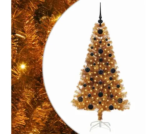 Ziemassvētku Eglīte Su 150 Led Ar Statīvu Zelts 120 Cm Pet Vidaxl