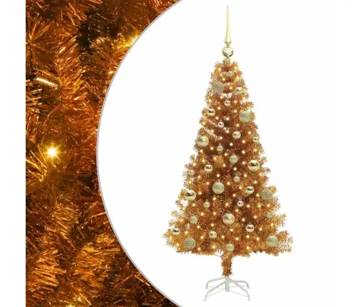 Ziemassvētku Eglīte Su 150 Led Ar Statīvu Zelts 120 Cm Pet Vidaxl