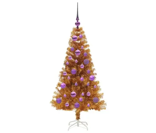 Kalėdų Eglutė Su 150 Led S Stovu Auksinė 120 Cm Pet Kalėdų Eglutė Su 150 Led S Stovu Auksinė 120 Cm Pet