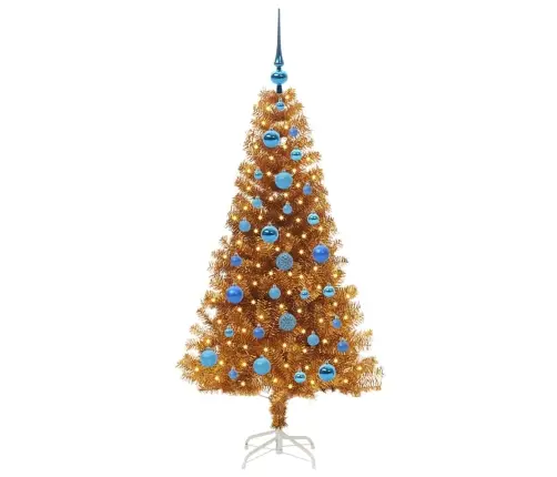 Kalėdų Eglutė Su 150 Led S Stovu Auksinė 150 Cm Pet Kalėdų Eglutė Su 150 Led S Stovu Auksinė 150 Cm Pet