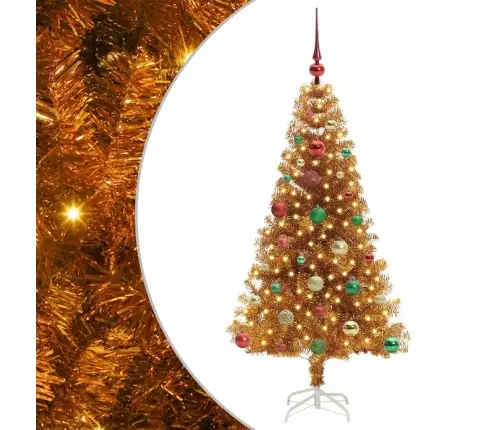 Ziemassvētku Eglīte Su 150 Led Ar Statīvu Zelts 150 Cm Pet Vidaxl