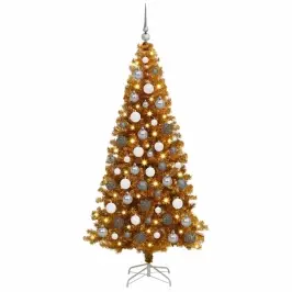 Ziemassvētku Eglīte Su 300 Led Ar Statīvu Zelts 180 Cm Pet Vidaxl Ziemassvētku Eglīte Su 300 Led Ar Statīvu Zelts 180 Cm Pet Vidaxl