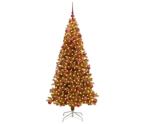 Kalėdų Eglutė Su 300 Led S Stovu Auksinė 180 Cm Pet