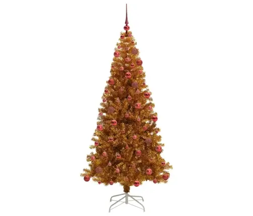 Kalėdų Eglutė Su 300 Led S Stovu Auksinė 180 Cm Pet