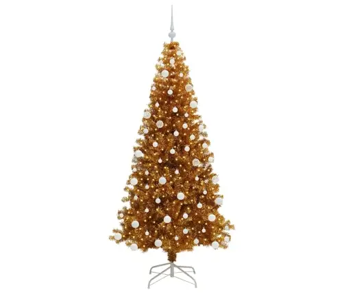 Kalėdų Eglutė Su 300 Led S Stovu Auksinė 180 Cm Pet