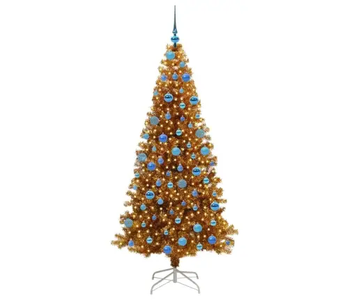 Ziemassvētku Eglīte Su 300 Led Ar Statīvu Zelts 180 Cm Pet Vidaxl Ziemassvētku Eglīte Su 300 Led Ar Statīvu Zelts 180 Cm Pet Vidaxl