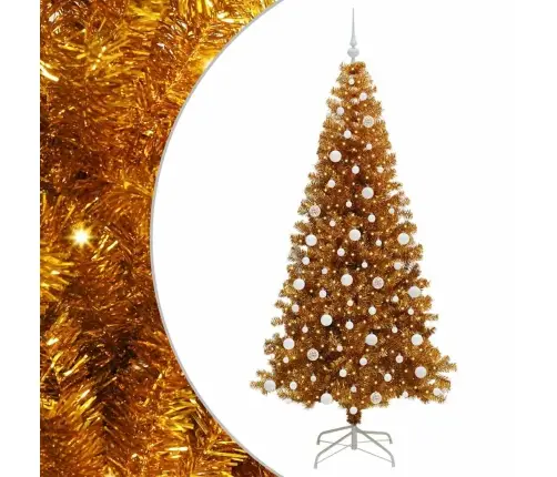 Ziemassvētku Eglīte Su 300 Led Ar Statīvu Zelts 210 Cm Pet Vidaxl Ziemassvētku Eglīte Su 300 Led Ar Statīvu Zelts 210 Cm Pet Vidaxl