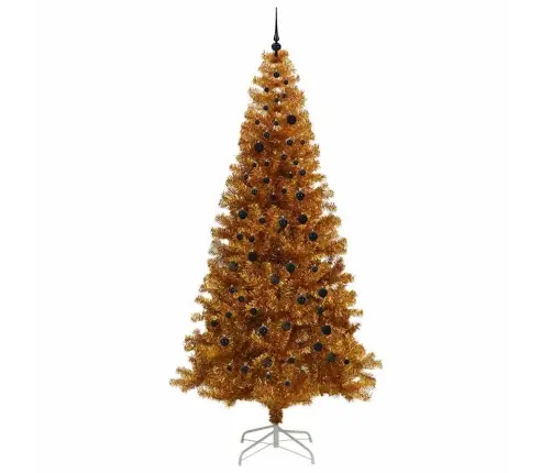 Jõulupuu Koos 300 Led-Iga Koos Alusega Kuldne 240 Cm Pet Jõulupuu Koos 300 Led-Iga Koos Alusega Kuldne 240 Cm Pet