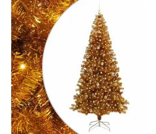 Kalėdų Eglutė Su 300 Led S Stovu Auksinė 240 Cm Pet