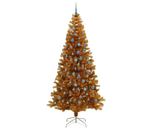 Kalėdų Eglutė Su 300 Led S Stovu Auksinė 240 Cm Pet