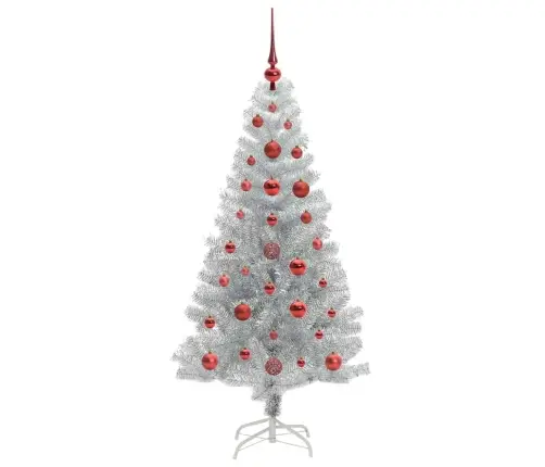 Ziemassvētku Eglīte Su 150 Led Ar Statīvu Sudraba 120 Cm Pet Vidaxl