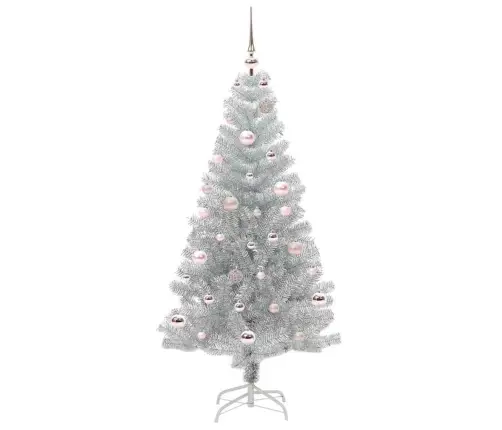 Ziemassvētku Eglīte Su 150 Led Ar Statīvu Sudraba 150 Cm Pet Vidaxl