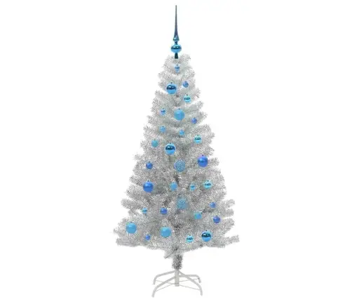 Ziemassvētku Eglīte Su 150 Led Ar Statīvu Sudraba 150 Cm Pet Vidaxl
