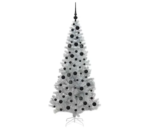 Ziemassvētku Eglīte Su 300 Led Ar Statīvu Sudraba 180 Cm Pet Vidaxl Ziemassvētku Eglīte Su 300 Led Ar Statīvu Sudraba 180 Cm Pet Vidaxl