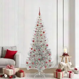 Kalėdų Eglutė Su 300 Led S Stovu Sidabro 210 Cm Pet